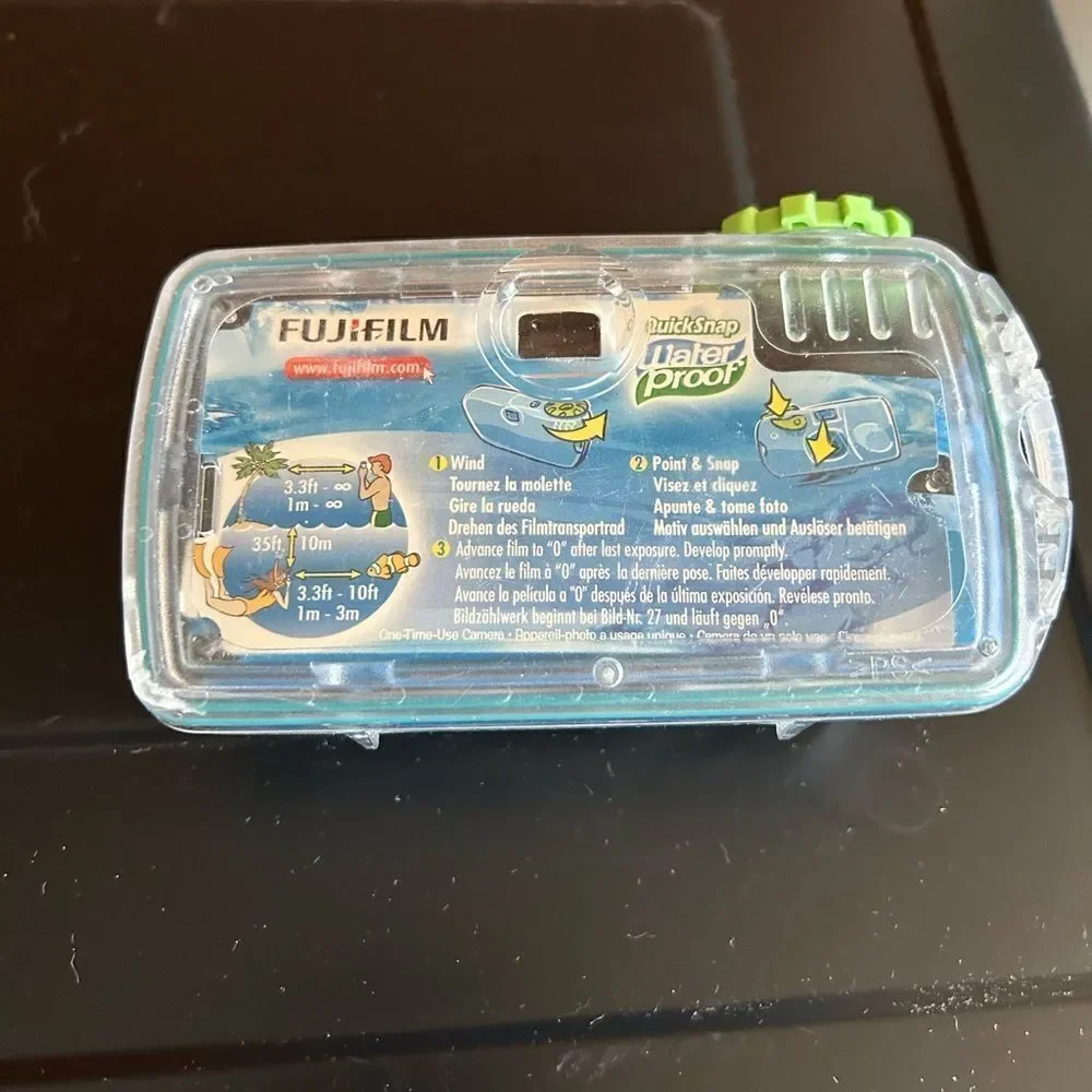 Fujifilm QuickSnap Waterproof Camera - Blue and Green